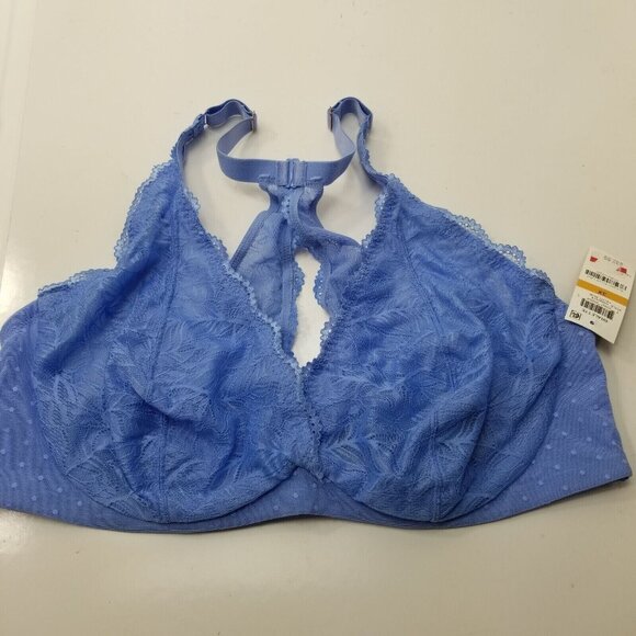 INC International Concept Women's Lace Halter Back Bralette Yacht Blue Sz 3X-NWT - Picture 2 of 9